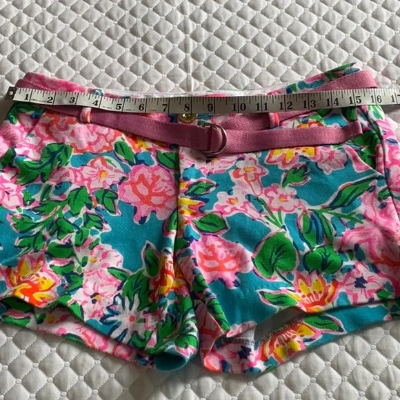 Lilly Pulitzer Floral Print Shorts with Belt - Picture 6 of 8